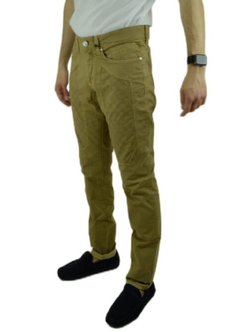 Jeckerson - Pantaloni Uomo Stampa Rombo Cammello PA077-OL446-8107