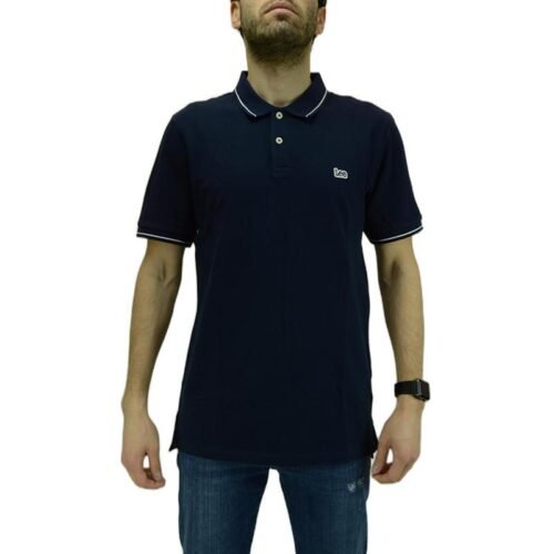 Lee - Polo Uomo Pique Blu Marino Navy L61ARL35