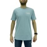 Lee - T-Shirt Uomo Wobbly Logo Tee Ice Blue L65QAIUY