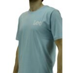 Lee - T-Shirt Uomo Wobbly Logo Tee Ice Blue L65QAIUY