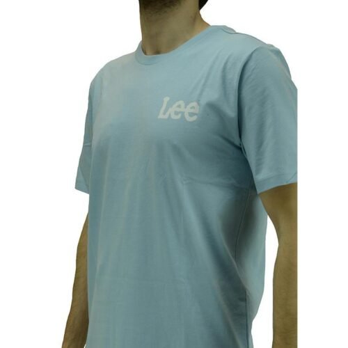 Lee - T-Shirt Uomo Wobbly Logo Tee Ice Blue L65QAIUY