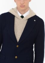 Manuel Ritz Giacca slim diagonale lana cotone