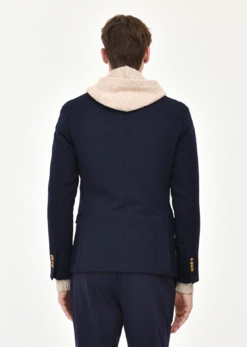 Manuel Ritz Giacca slim diagonale lana cotone