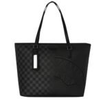 SprayGround Borsa Donna HALF SPRITZ BLACK/GREY CHECK TOTE 910B6862NSZ