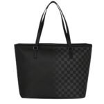 SprayGround Borsa Donna HALF SPRITZ BLACK/GREY CHECK TOTE 910B6862NSZ