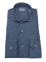 XACUS - CAMICIA BACCHETTATA ITALIA BLU