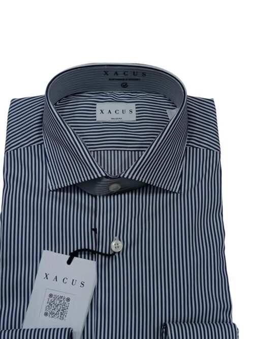 XACUS - CAMICIA BACCHETTATA ITALIA BLU