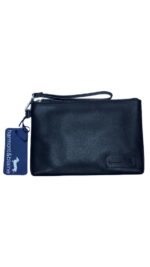 HARMONT & BLAINE - POCHETTE FLAT POUCH W/HANDLE LEATHER 008