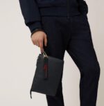 HARMONT & BLAINE - POCHETTE FLAT POUCH W/HANDLE LEATHER 008