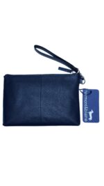 HARMONT & BLAINE - POCHETTE FLAT POUCH W/HANDLE LEATHER 008