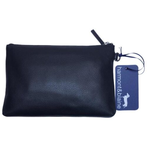 HARMONT & BLAINE - POCHETTE FLAT POUCH W/HANDLE B. LEATHER