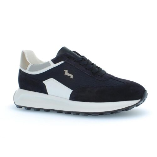 HARMON & BLAINE - SNEAKERS UOMO CAMOSCIO - TEX FABRIC BLU EFM251.072.6160