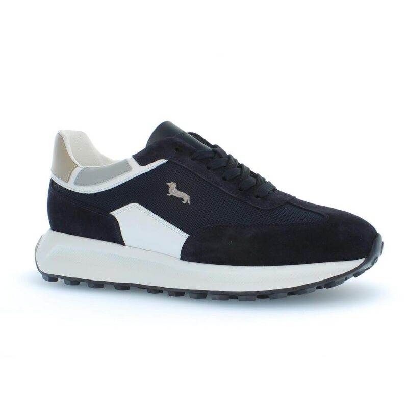 HARMON & BLAINE - SNEAKERS UOMO CAMOSCIO - TEX FABRIC BLU EFM251.072.6160