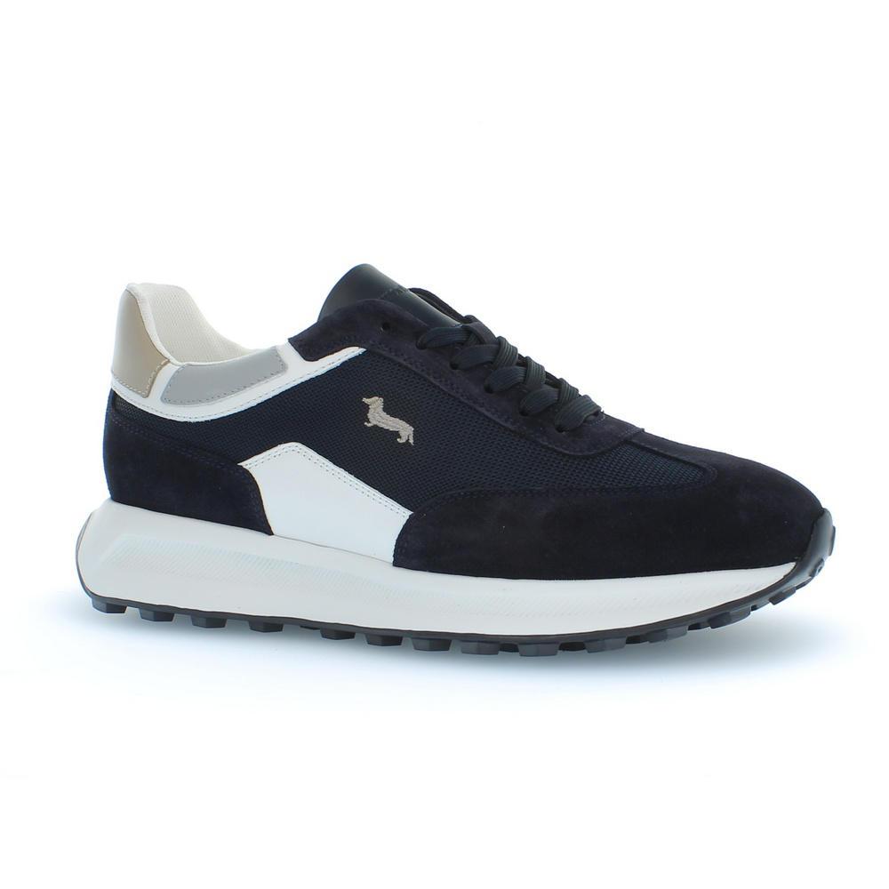 HARMON & BLAINE - SNEAKERS UOMO CAMOSCIO - TEX FABRIC BLU EFM251.072.6160