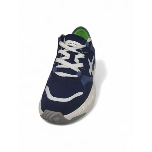 W6YZ - SNEAKERS UOMO IN SUEDE E TESSUTO TECNICO BLU NAVY