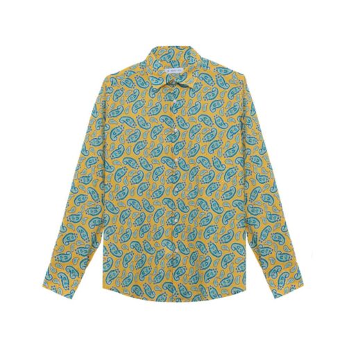 MANUEL RITZ - CAMICIA LAVATA CON FANTASIA 100& COTONE