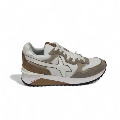 W6YZ YAK-M. 3D42 - SNEAKERS UOMO IN TESSUTO TECNICO E SUEDE BIANCO E BEIGE