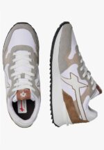W6YZ YAK-M. 3D42 - SNEAKERS UOMO IN TESSUTO TECNICO E SUEDE BIANCO E BEIGE