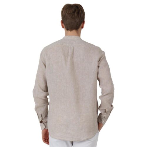 HARMONT&BLAINE - CAMICIA UOMO IN LINO COL. COREANA