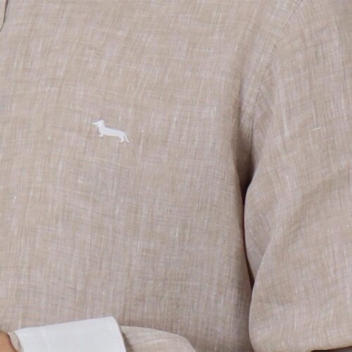 HARMONT&BLAINE - CAMICIA UOMO IN LINO COL. COREANA