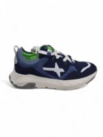 W6YZ - SNEAKERS UOMO IN SUEDE E TESSUTO TECNICO BLU NAVY