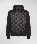 PEUTEREY - BOMBER KOONS KJ BMAT BIMATERIALE CON TRAPUNTA GEOMETRICA