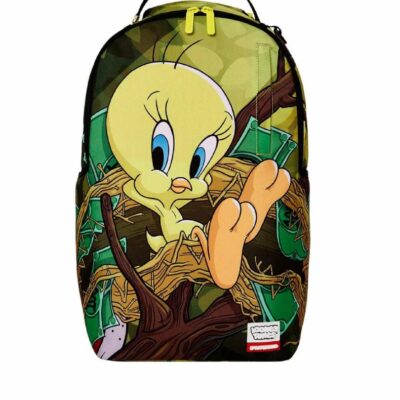 SPRAYGROUND - ZAINO 910B7037NSZ LOONEY TUNES TWEETY MONEY NEST SHARK DLXR BACKPACK
