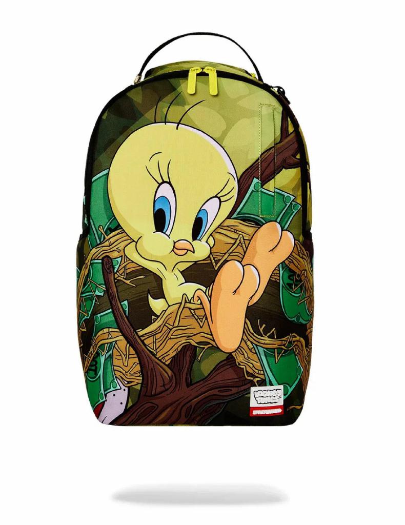 SPRAYGROUND - ZAINO 910B7037NSZ LOONEY TUNES TWEETY MONEY NEST SHARK DLXR BACKPACK SPRAYGROUND - ZAINO 910B7037NSZ LOONEY TUNES TWEETY MONEY NEST SHARK DLXR BACKPACK
