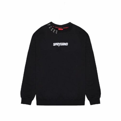 SPRAYGROUND - FELPA UOMO SP805GBLK LIGHTNING SHARK CREWNECK BLK