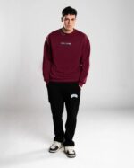 SPRAYGROUND - FELPA UOMO SP805GBRDX LIGHTNING SHARK CREWNECK BORDEAUX