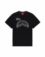 SPRAYGROUND - T-SHIRT UOMO SP831BLK SHARK CENTRAL NEW REGULAR T-SHIRT BLK