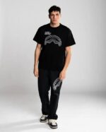 SPRAYGROUND - T-SHIRT UOMO SP831BLK SHARK CENTRAL NEW REGULAR T-SHIRT BLK