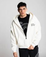 SPRAYGROUND - FELPA CON ZIP E CAPPUCCIO SP836GIVO SHARK CENTRAL PERFECT FULL-ZIP IVO