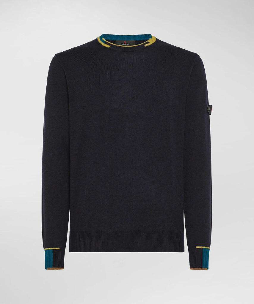 PEUTEREY - MAGLIONE GIROCOLLO CON DETAGLI COLORATI A CONTRASTO