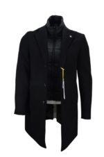 MANUEL RITZ - CAPPOTTO UOMO IN MISTO LANA CON PETTORINA IMBOTTITA RIMOVIBILE