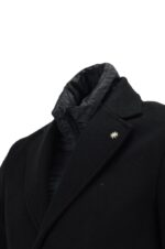 MANUEL RITZ - CAPPOTTO UOMO IN MISTO LANA CON PETTORINA IMBOTTITA RIMOVIBILE