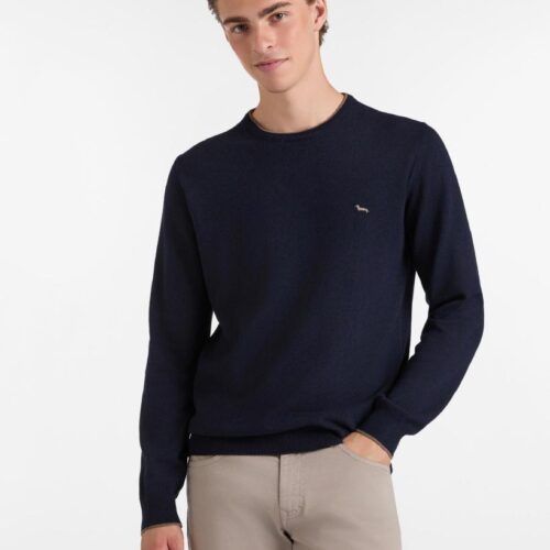 HARMONT & BLAINE - MAGLIONE GIROCOLLO CON DETTAGLI A CONTRASTO HRP007030187