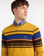 HARMONT & BLAINE - MAGLIA UOMO CON RIGHE PIAZZATE 3D HRP823030788319