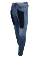 JECKERSON - JEANS LAVAGGIO CHIARO SLIM FIT CON TOPPA BLU IN ALCANTARA