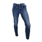 JECKERSON - JEANS LAVAGGIO CHIARO SLIM FIT CON TOPPA DI JEANS
