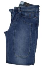 JECKERSON - JEANS LAVAGGIO CHIARO SLIM FIT CON TOPPA DI JEANS