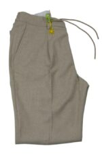 MANUEL RITZ - PANTALONE UOMO MISTO LANA BEIGE CON LACCI