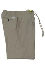 MANUEL RITZ - PANTALONE UOMO MISTO LANA BEIGE CON LACCI