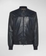 SANDA LEATHER WS Peuterey Giacca Biker In Pelle Blu