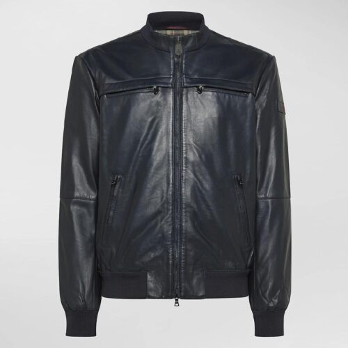 SANDA LEATHER WS Peuterey Giacca Biker In Pelle Blu