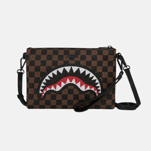 SPRAYGROUND - 910B8239NSZ CHECK 2 EMBOSS CROSSOVER CLUTCH