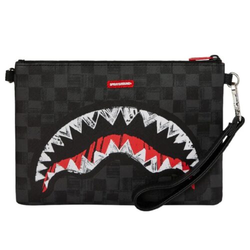 SPRAYGROUND - 910B8229NSZ SCRIBBLE SHARK CROSSOVER CLUTCH