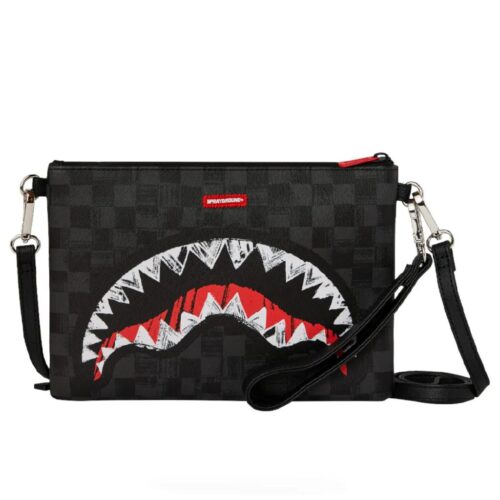 SPRAYGROUND - 910B8229NSZ SCRIBBLE SHARK CROSSOVER CLUTCH