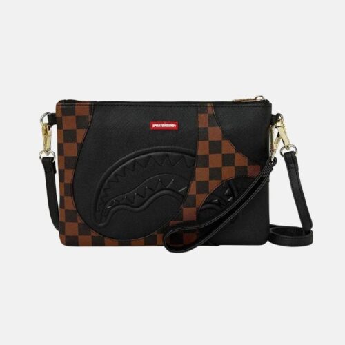 SPRAYGROUND - 910B8283NSZ JETSTREAM BROWN CROSSOVER CLUTCH