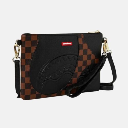 SPRAYGROUND - 910B8283NSZ JETSTREAM BROWN CROSSOVER CLUTCH